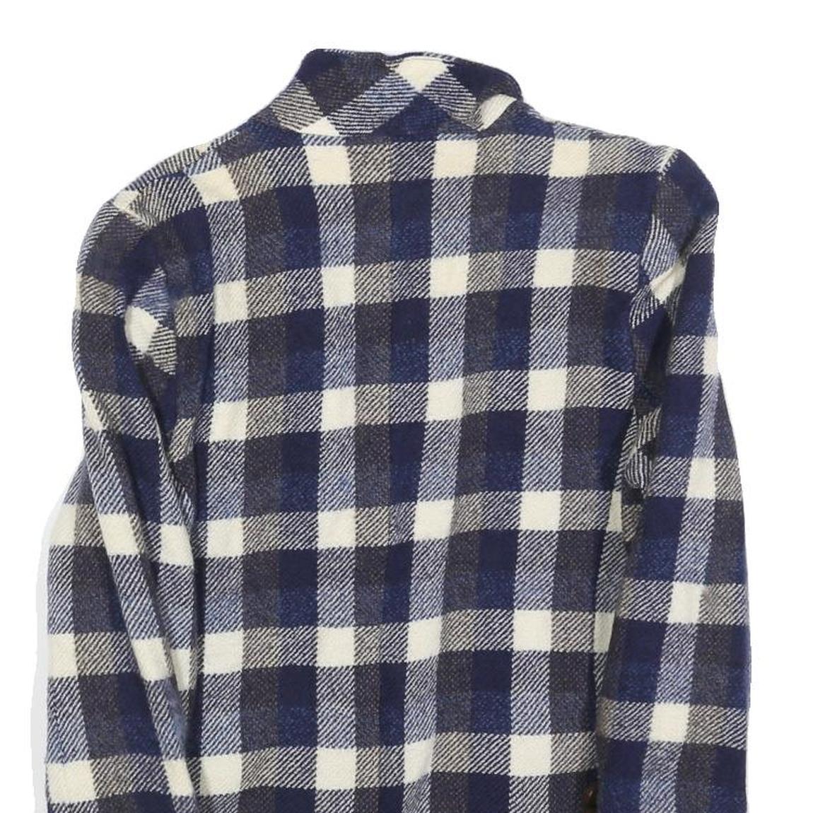 BALSER Womens Blue & White Checked Wool Button Jacket S Woven Classic