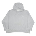 NIKE Womens Grey Pullover 4XL Cotton Blend Relaxed Fit Drawstring Hooded Top