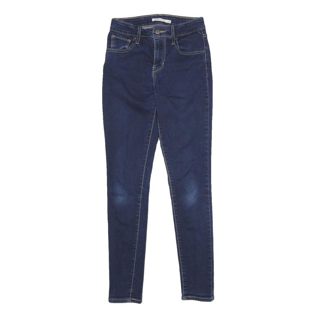 LEVI'S 721 High Rise Skinny Womens Jeans Blue Slim Skinny Denim W25 L30 Stretch