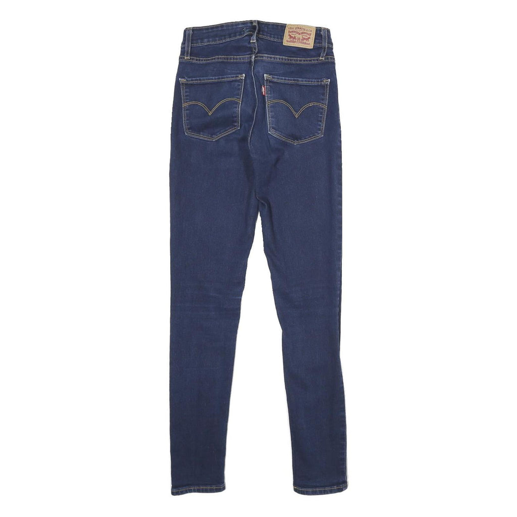 LEVI'S 721 High Rise Skinny Womens Jeans Blue Slim Skinny Denim W25 L30 Stretch