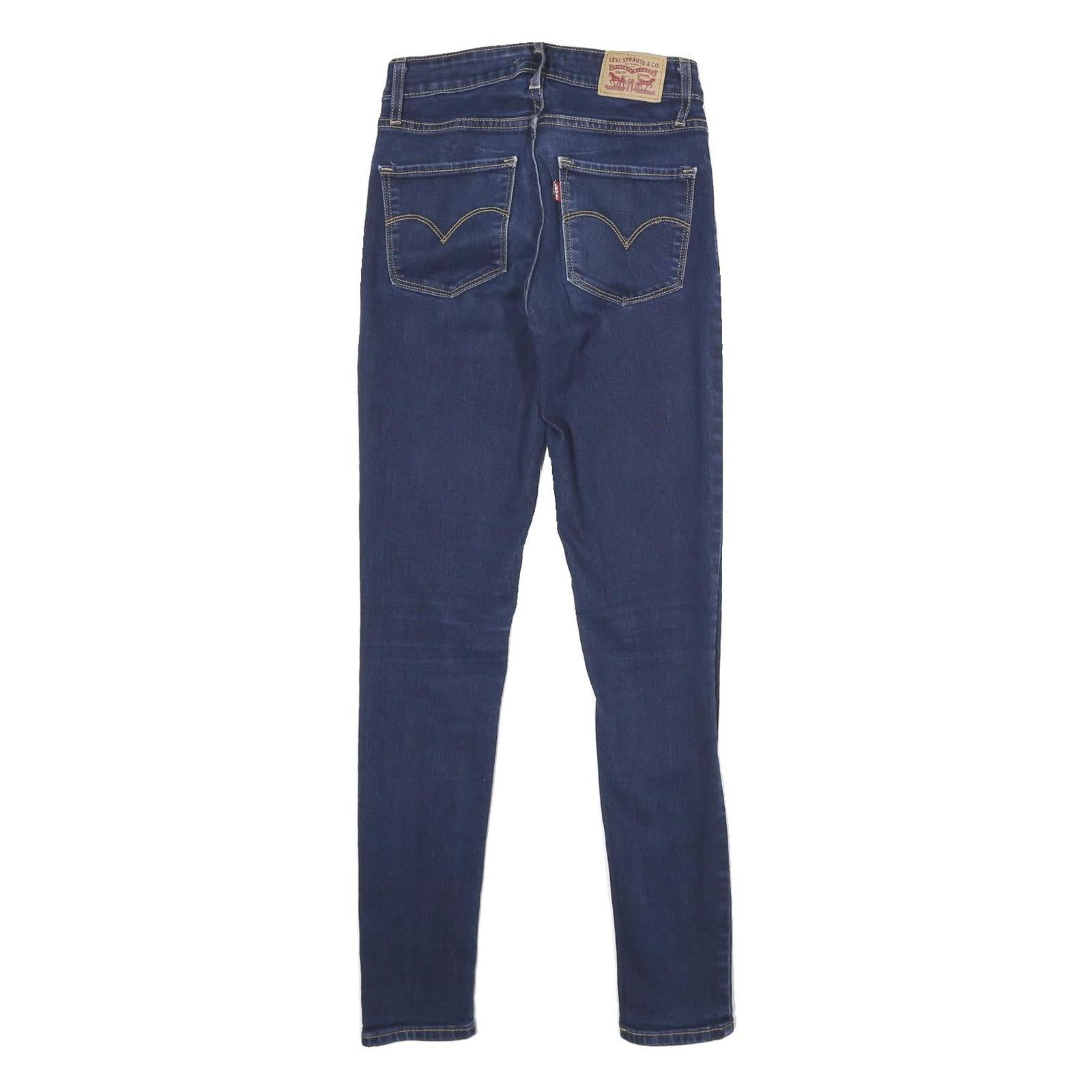 LEVI'S 721 High Rise Skinny Womens Jeans Blue Slim Skinny Denim W25 L30 Stretch