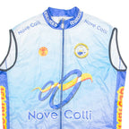 VB Cycling Mens Jersey Blue Sleeveless 1/4 Zip L