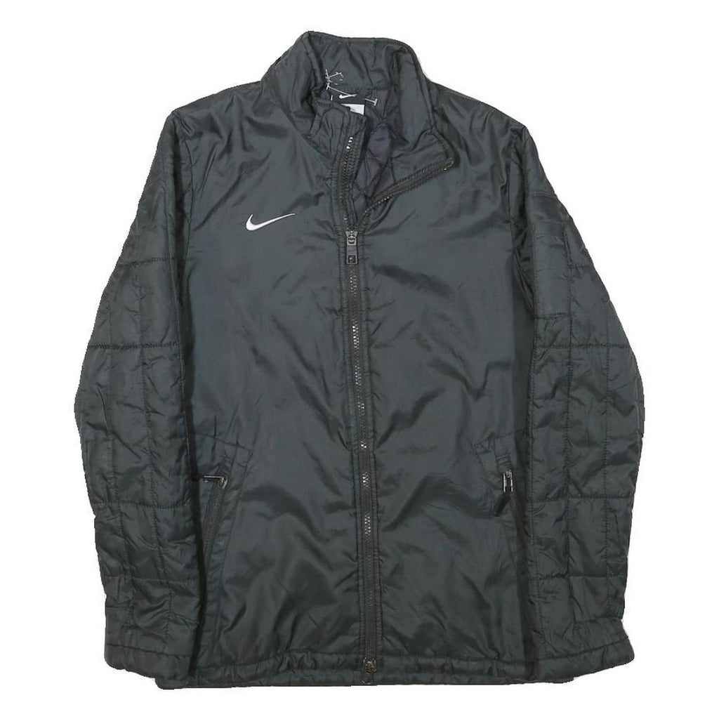 NIKE Mens Black Jacket M Polyester Blend Zip Lightweight Sportswear