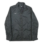 NIKE Mens Black Jacket M Polyester Blend Zip Lightweight Sportswear