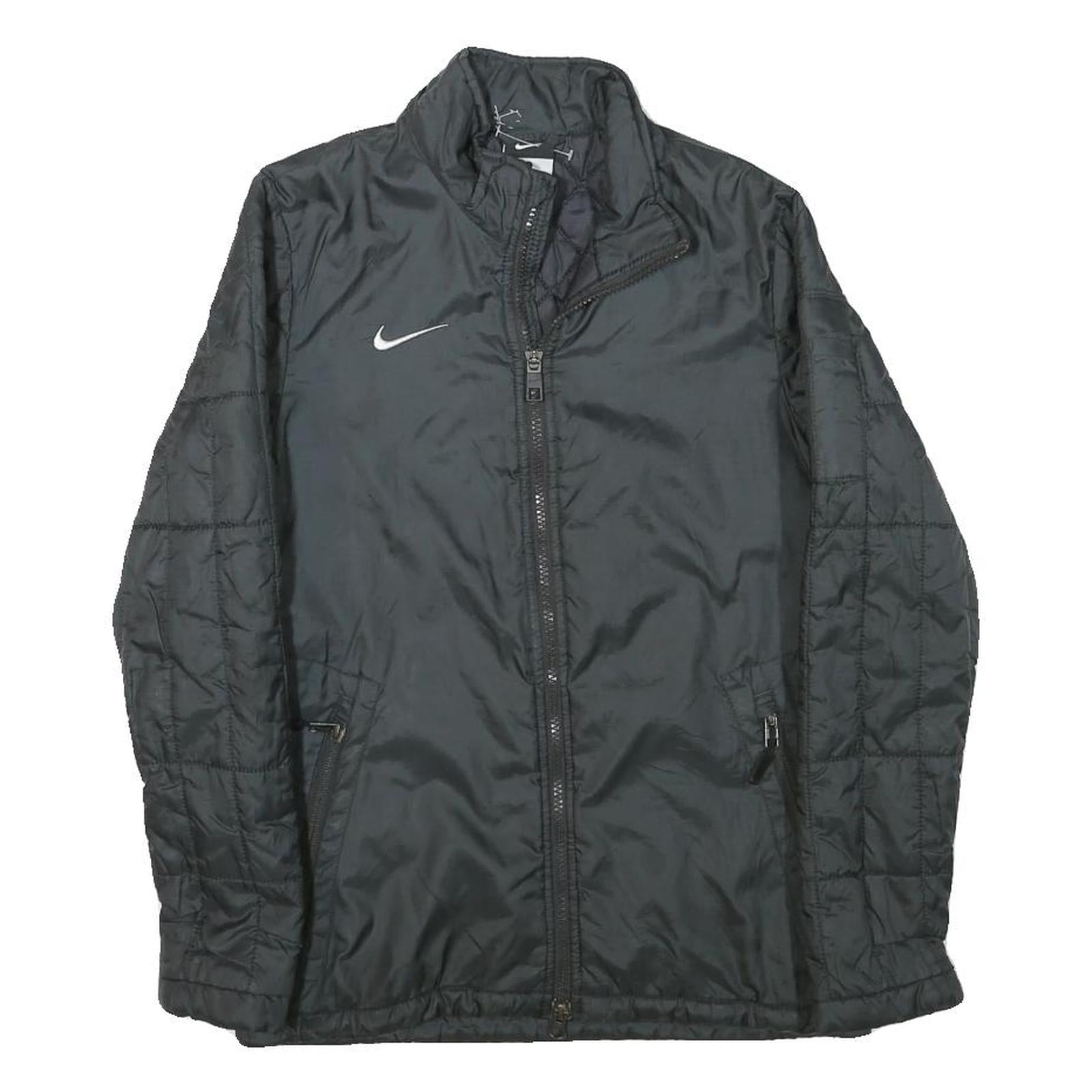 NIKE Mens Black Jacket M Polyester Blend Zip Lightweight Sportswear