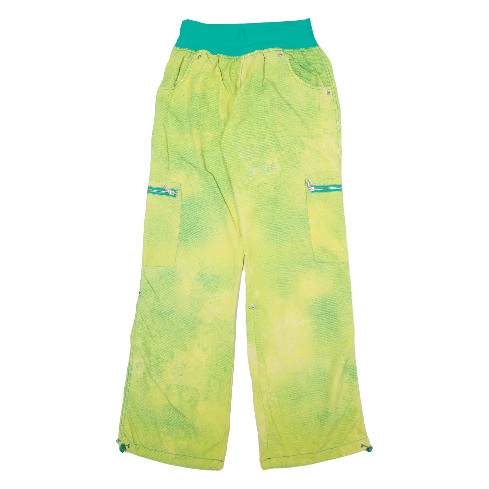 ZUMBA Outdoor Womens Trousers Green Relaxed Bootcut Nylon W23 L33
