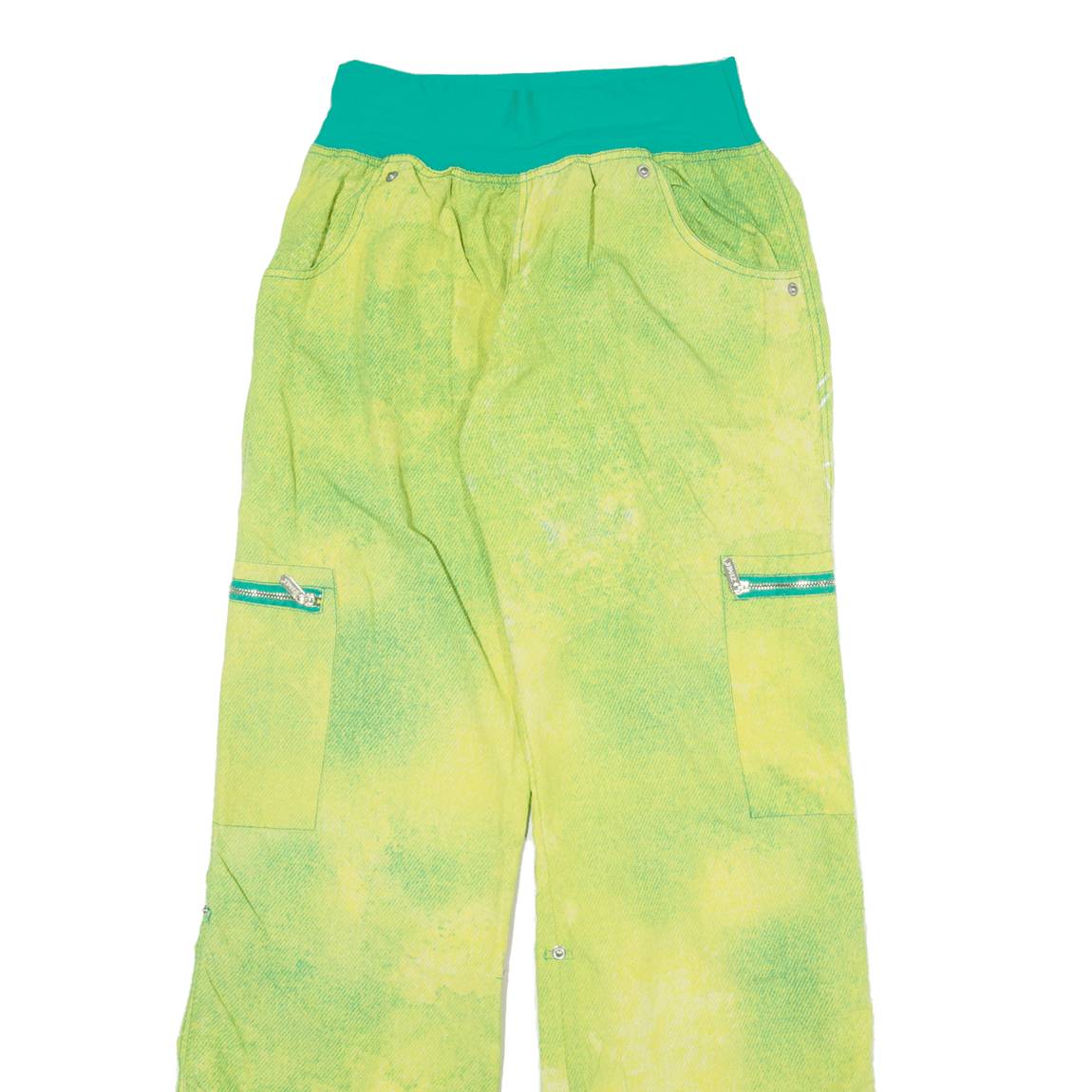 ZUMBA Outdoor Womens Trousers Green Relaxed Bootcut Nylon W23 L33