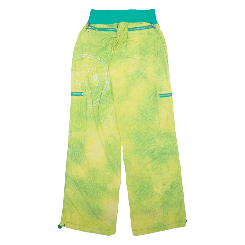 ZUMBA Outdoor Womens Trousers Green Relaxed Bootcut Nylon W23 L33