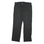 DICKIES Mens Black Regular Fit Straight Denim Jeans W36 L32 Classic Style