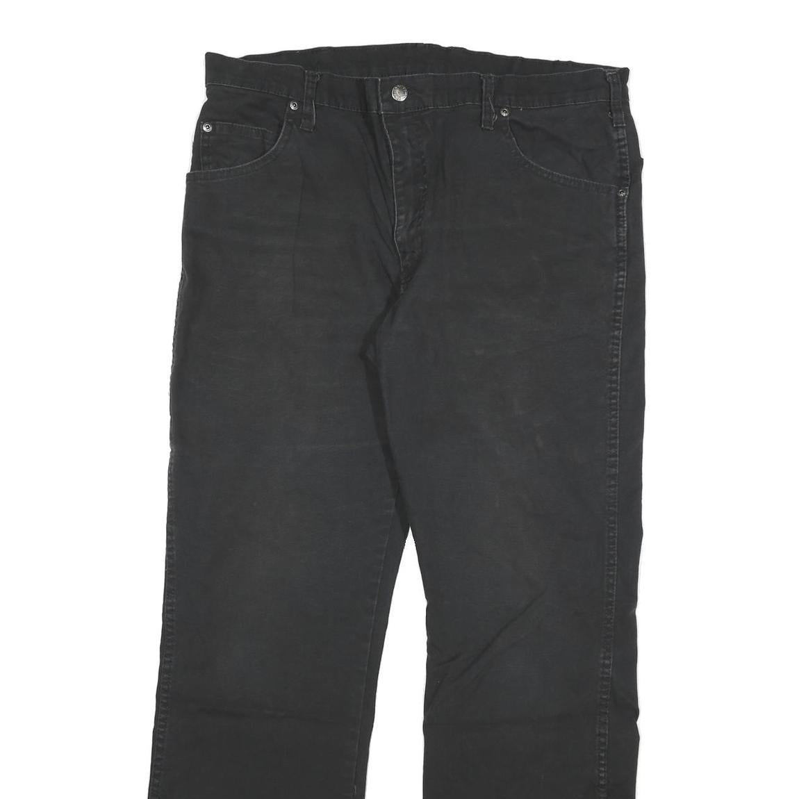 DICKIES Mens Black Regular Fit Straight Denim Jeans W36 L32 Classic Style