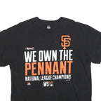 MAJESTIC Mens Black We Own The Pennant Graphic T-Shirt XL Short Sleeve Crew Neck
