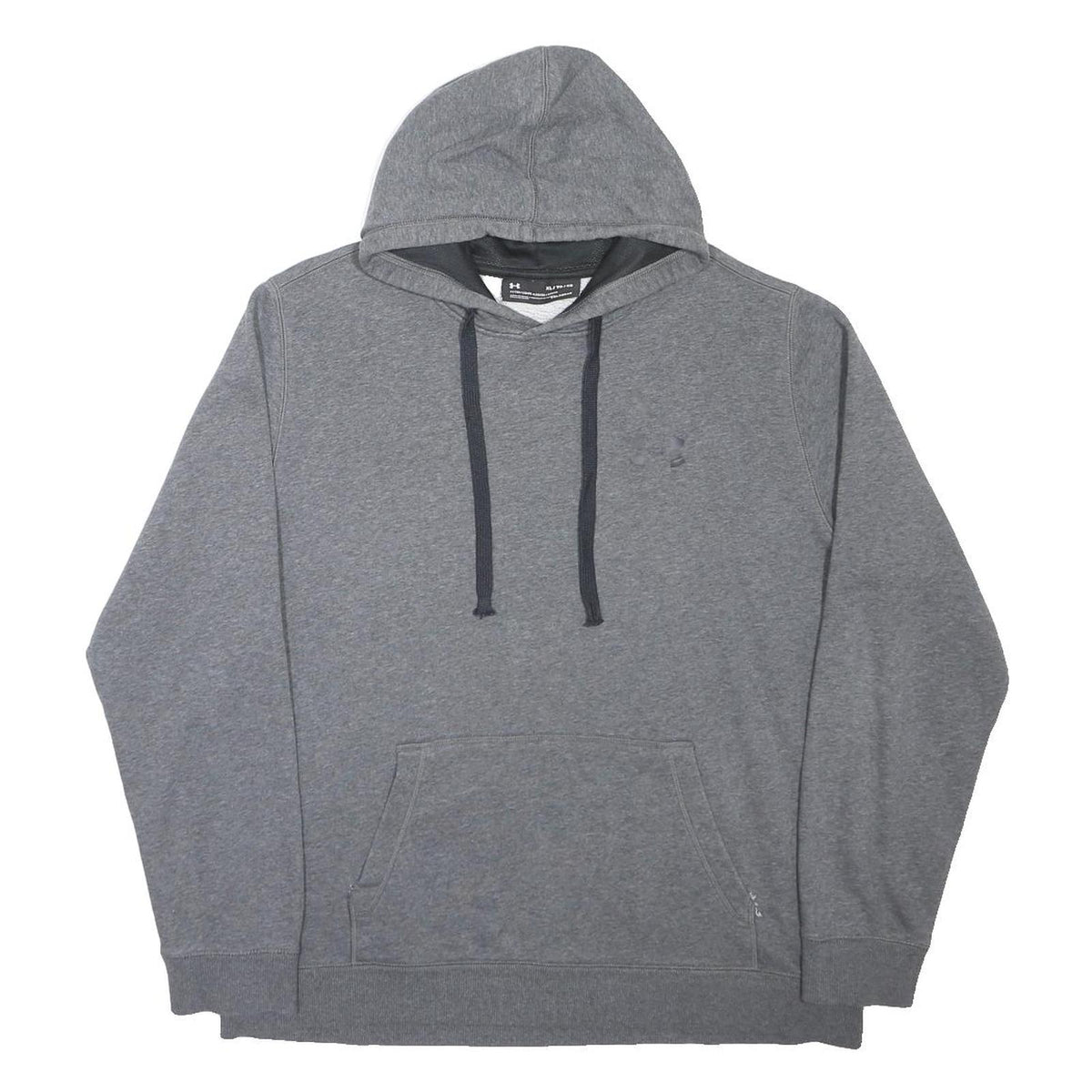 UNDER ARMOUR Mens Grey Pullover Hoodie XL Cotton Blend Casual Sportswear