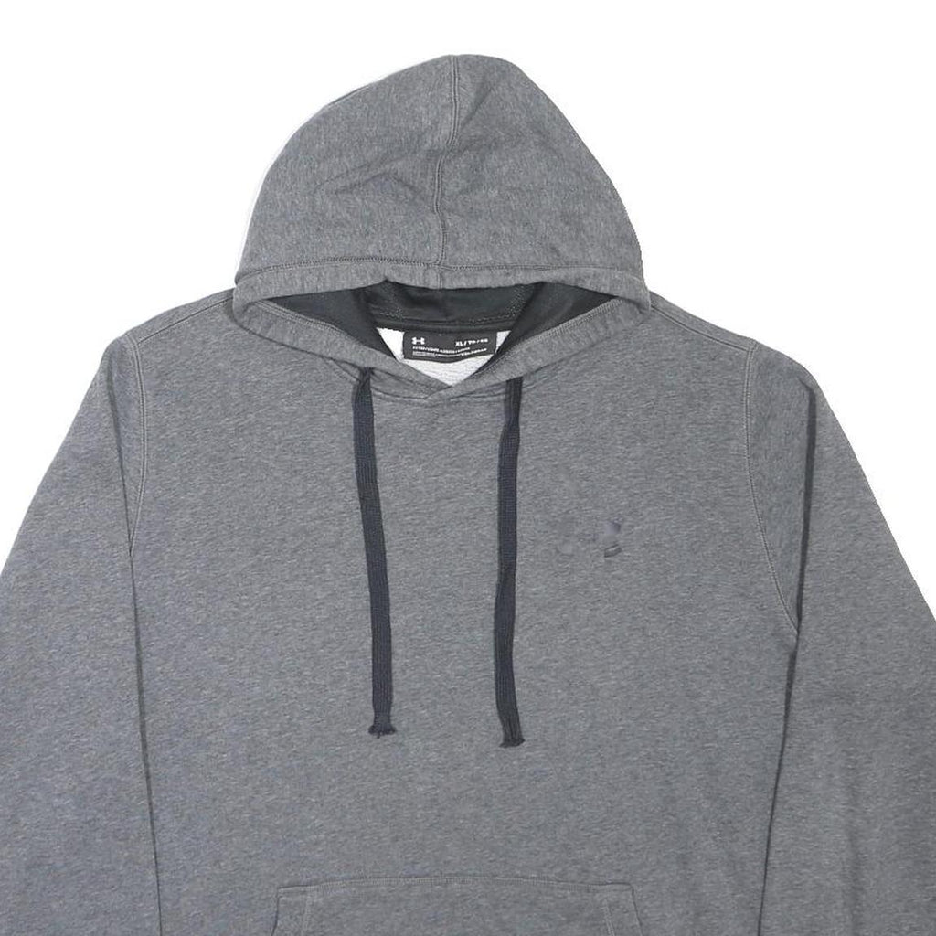 UNDER ARMOUR Mens Grey Pullover Hoodie XL Cotton Blend Casual Sportswear