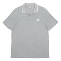 PUMA Mens Grey Polo Shirt L Cotton Short Sleeve Plain Casual Sportswear