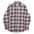 JACHS Mens White & Red Check Shirt L Long Sleeve Cotton Casual