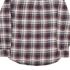 JACHS Mens White & Red Check Shirt L Long Sleeve Cotton Casual