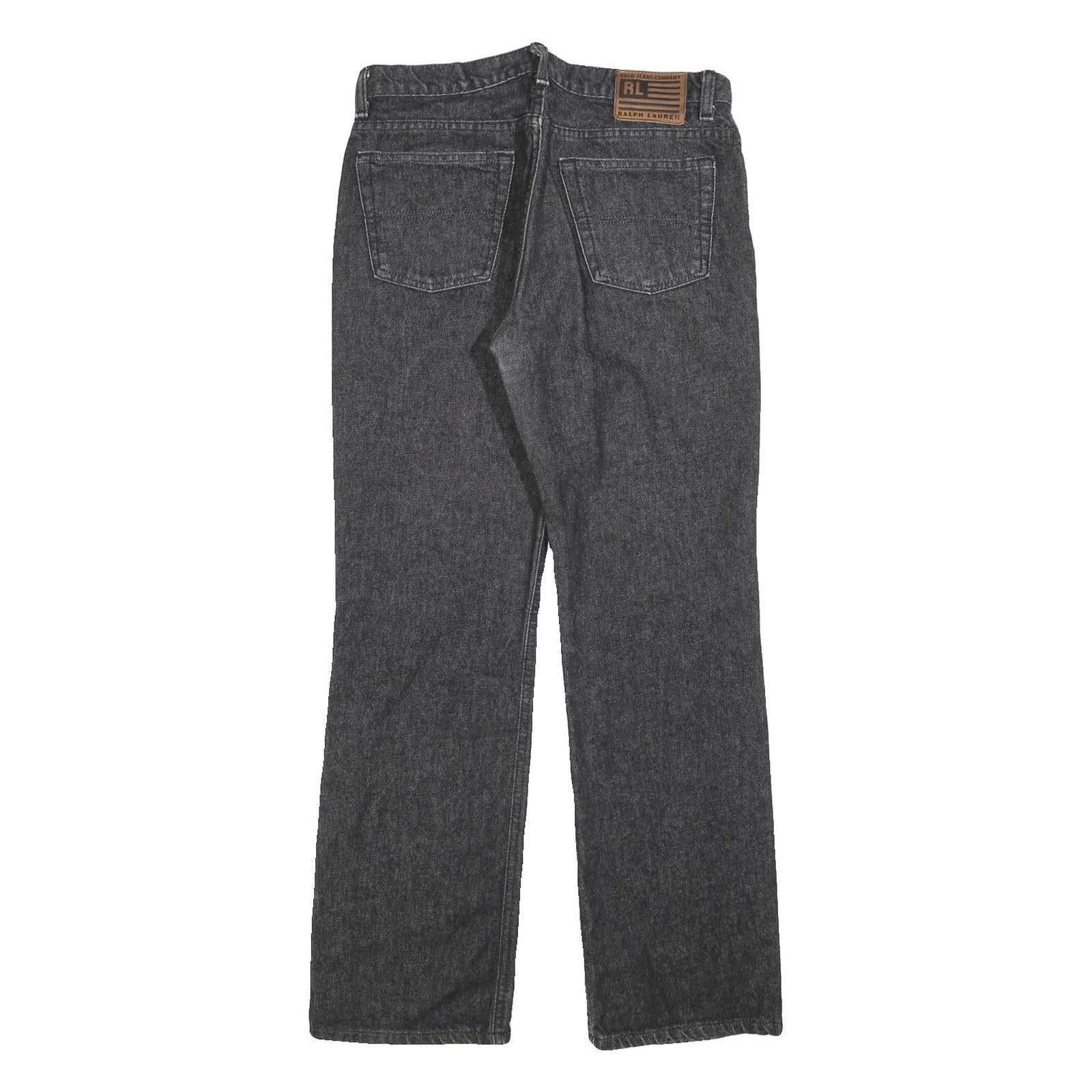 RALPH LAUREN POLO JEANS COMPANY Womens Regular Fit Straight Denim Dark W30 L30