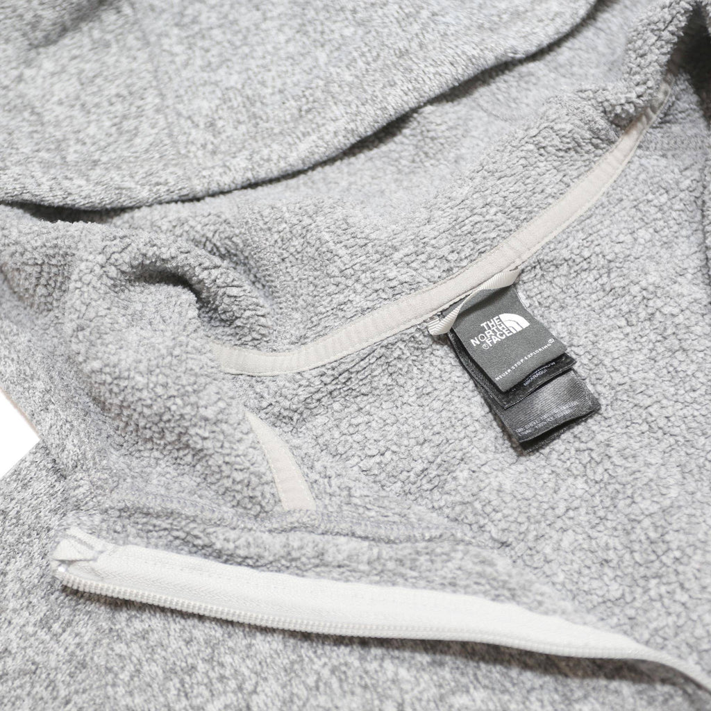 THE NORTH FACE Womens Grey Pullover Hoodie M ¼ Zip Zipped Pockets
