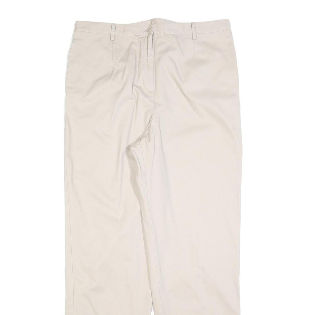 PENDLETON Womens Cotton Blend Cream Relaxed Straight Trousers W34 L30