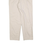 PENDLETON Womens Cotton Blend Cream Relaxed Straight Trousers W34 L30