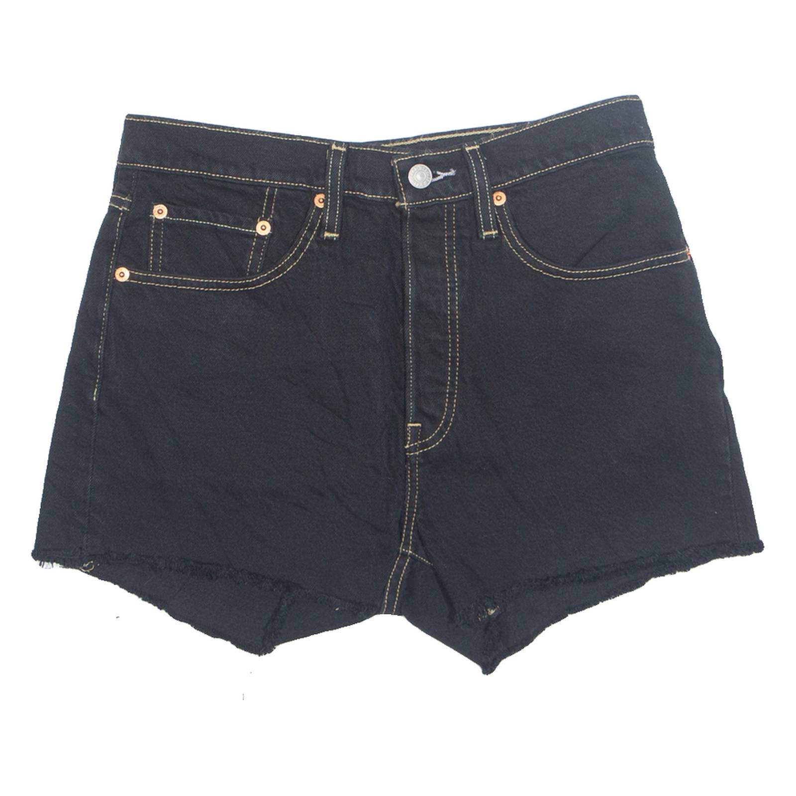 LEVI'S Cut Off 501 Womens Denim Shorts Blue S W28