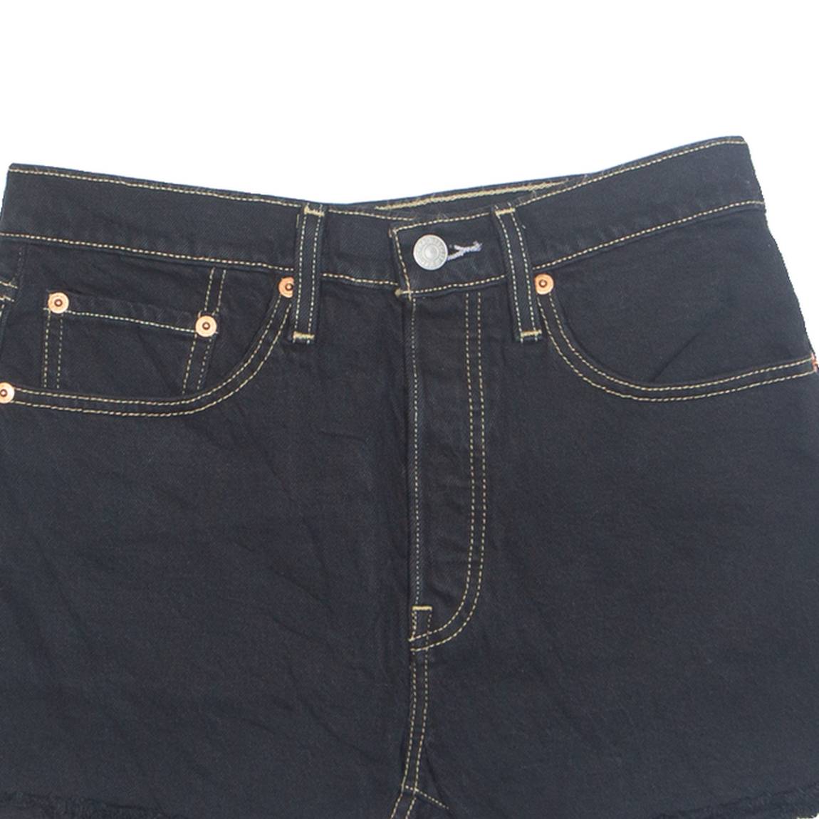 LEVI'S Cut Off 501 Womens Denim Shorts Blue S W28