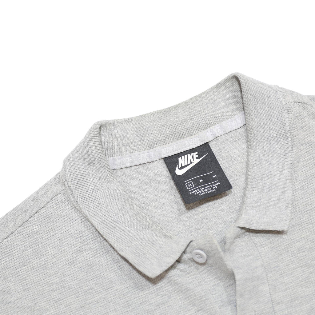 NIKE Mens Grey Short Sleeve Polo Shirt M Cotton Logo Casual Basic