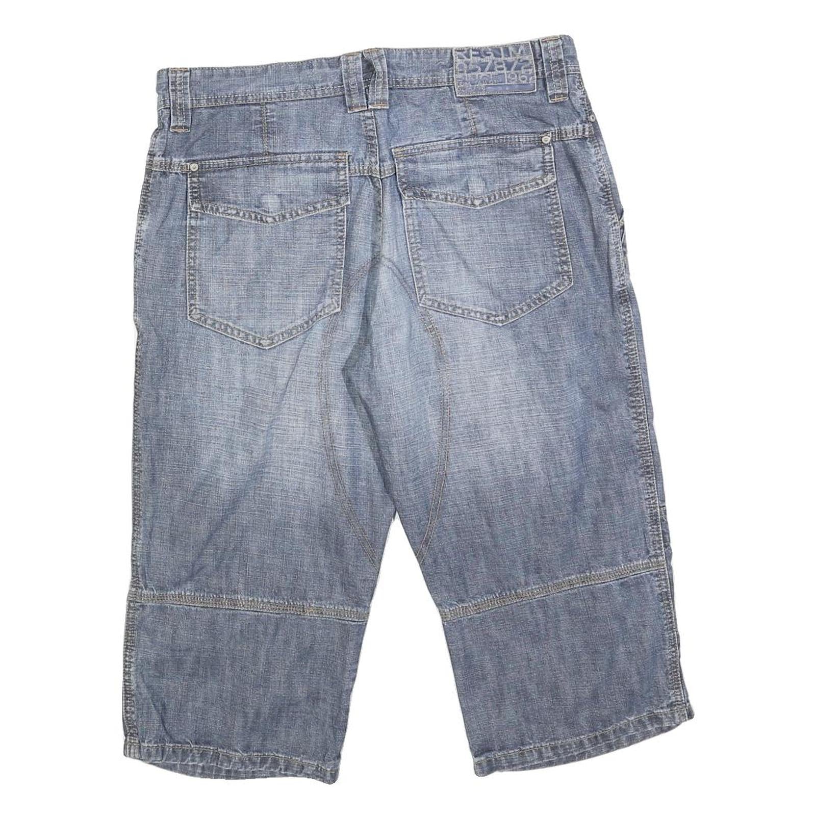 TOM TAILOR Mens Denim Blue Casual Shorts M W32 Cotton Blend Relaxed Fit