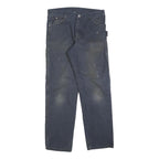 DICKIES Mens Relaxed Fit Navy Blue Workwear Denim Jeans W34 L34 Durable Zip