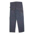 DICKIES Mens Relaxed Fit Navy Blue Workwear Denim Jeans W34 L34 Durable Zip