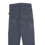 DICKIES Mens Relaxed Fit Navy Blue Workwear Denim Jeans W34 L34 Durable Zip