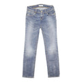 LEVI'S 571 Womens Slim Blue Denim Medium Wash W29 L32 Stretch Zip Slim Fit Jeans
