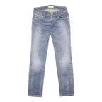 LEVI'S 571 Womens Slim Blue Denim Medium Wash W29 L32 Stretch Zip Slim Fit Jeans