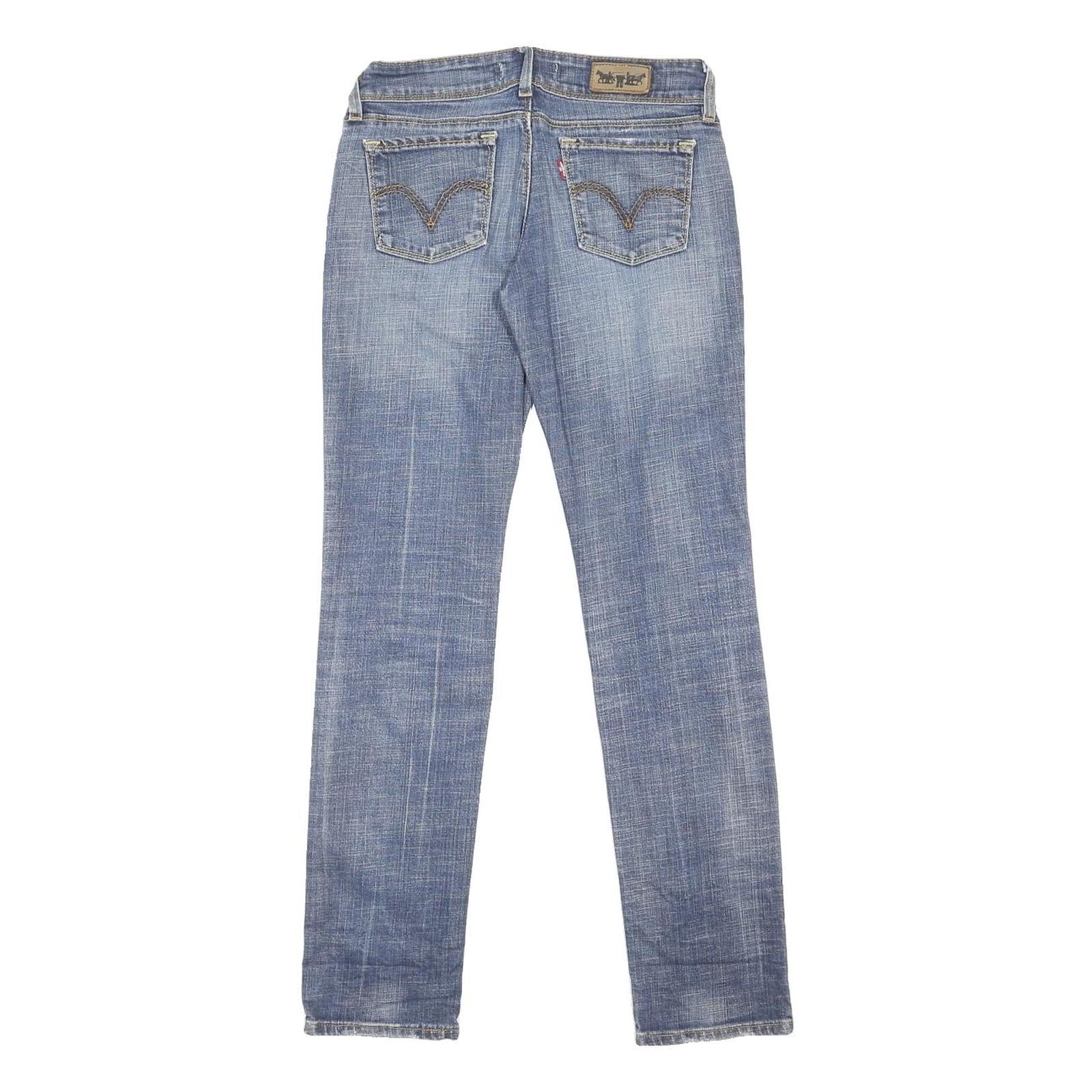 LEVI'S 571 Womens Slim Blue Denim Medium Wash W29 L32 Stretch Zip Slim Fit Jeans