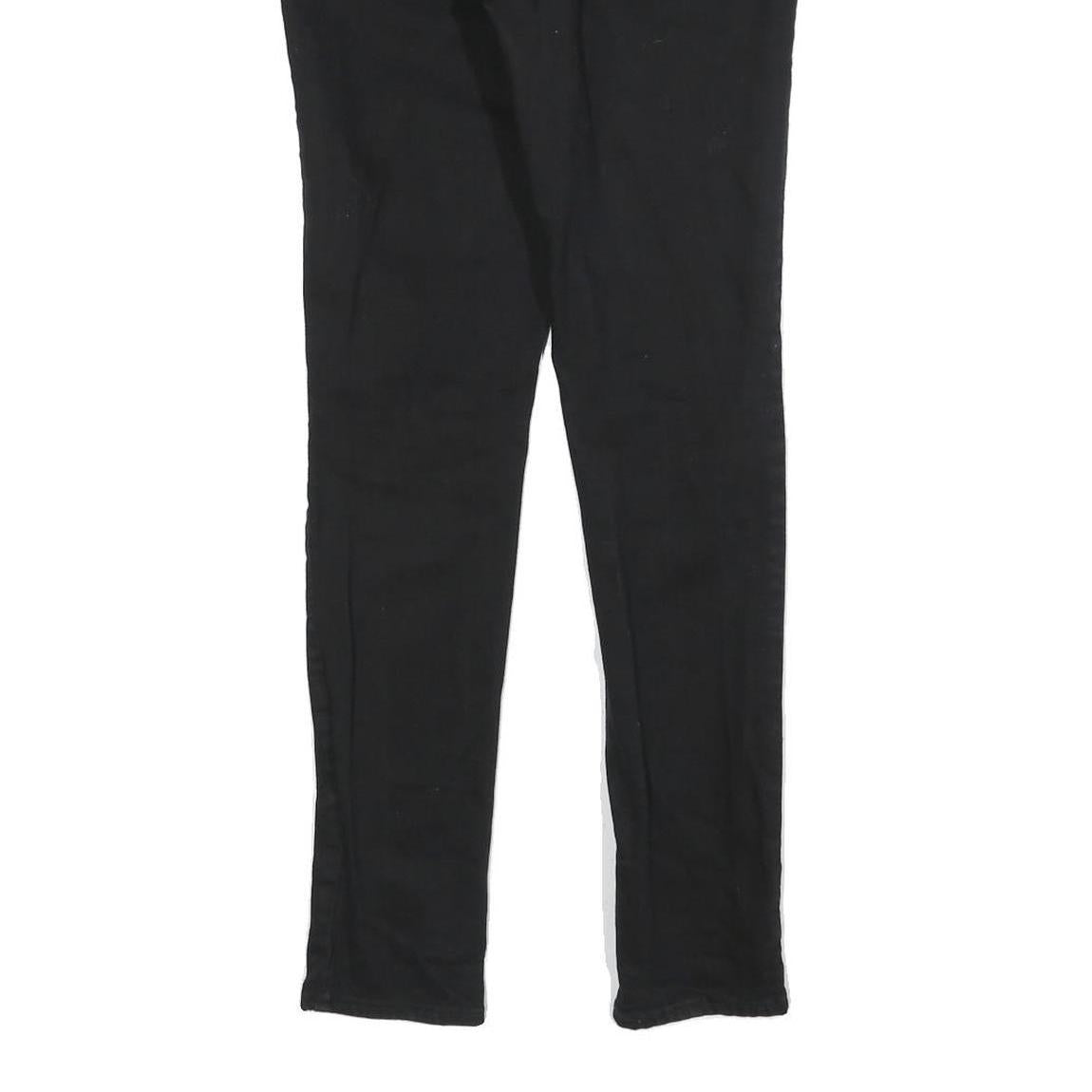 LEVI'S Womens Black Slim Skinny Denim Jeans Cotton Blend W27 L32 Classic Zip