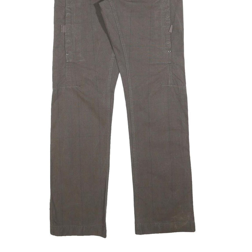 LOS ANGELES STUDIOS Womens Cotton Blend Brown Regular Straight Trousers W34 L34