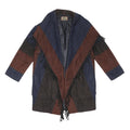 PER UNA Womens Blue Brown Black Colourblock Jacket S Polyester Blend Fringe Open