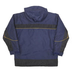 COLUMBIA Mens Blue & Black Sportswear Jacket L Polyester Zip Hooded Outdoor