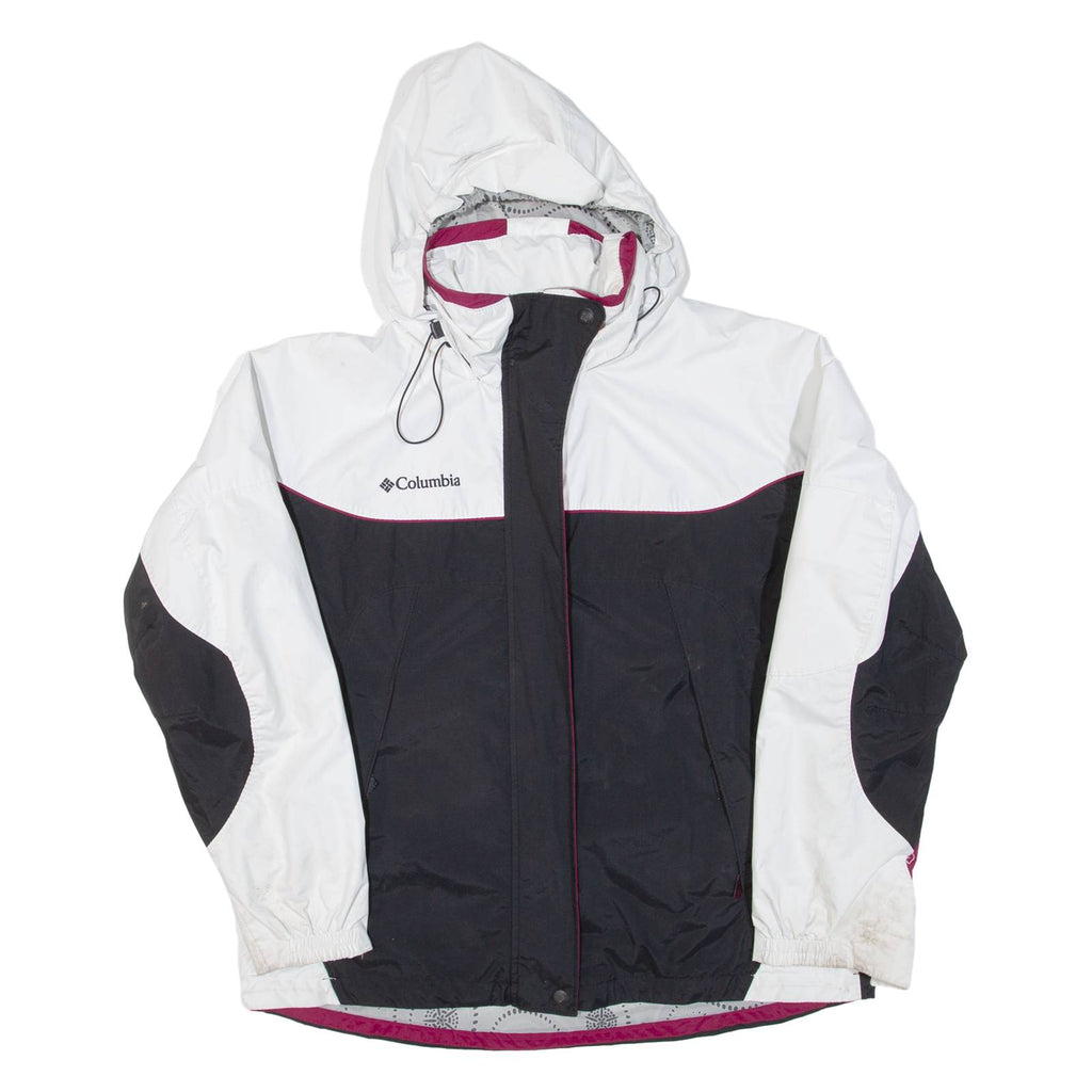COLUMBIA Womens Rain Coat Black Hooded XL