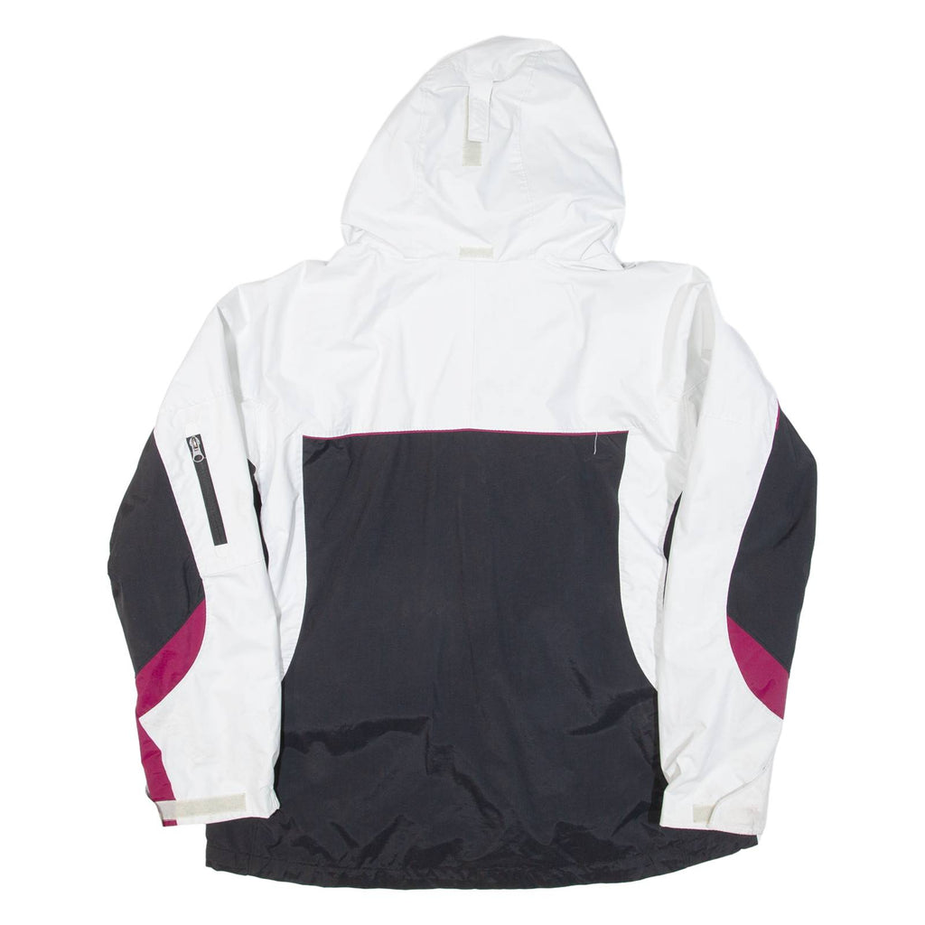 COLUMBIA Womens Rain Coat Black Hooded XL
