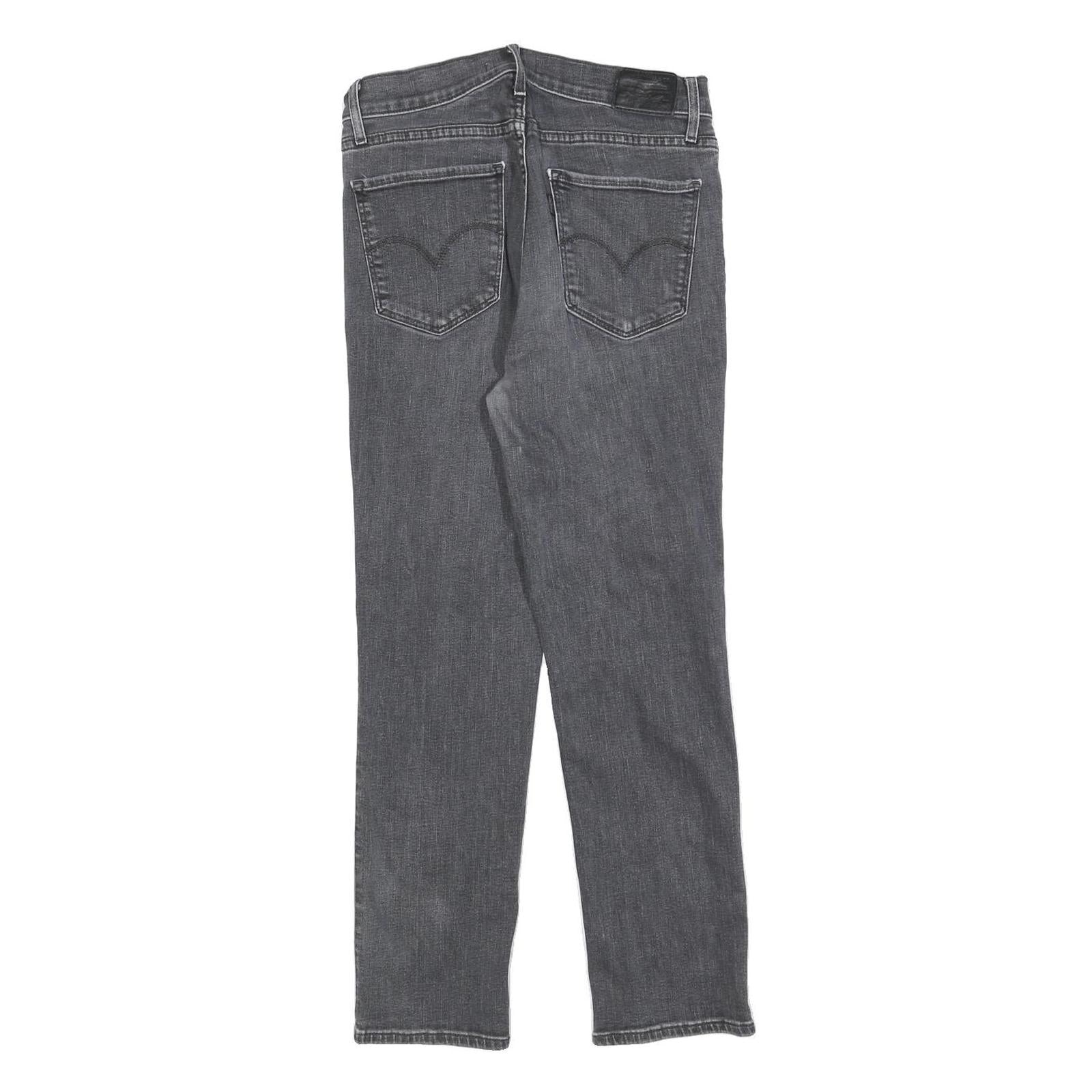 LEVI'S 724 Womens Jeans Grey Regular Straight Denim Medium W26 L25