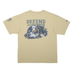 ADIDAS Mens Beige Notre Dame Football Graphic T-Shirt M Short Sleeve Crew Neck