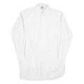 Mens White Cotton Blend Formal Shirt M Long Sleeve Button Collar Classic Fit