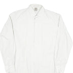 Mens White Cotton Blend Formal Shirt M Long Sleeve Button Collar Classic Fit