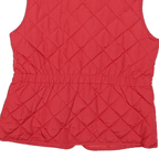 ST JOHNS BAY Womens Red Quilted Zip Vest M Polyester Blend Casual Outdoor