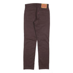 LEVI'S Mens Slim Brown Cotton Blend Slim Trousers W28 L30 Stretch Fit Zip