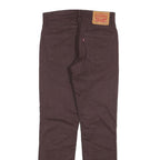 LEVI'S Mens Slim Brown Cotton Blend Slim Trousers W28 L30 Stretch Fit Zip