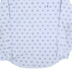 RALPH LAUREN Mens Blue Cotton Blend Shirt L Button Down Collar Classic Fit