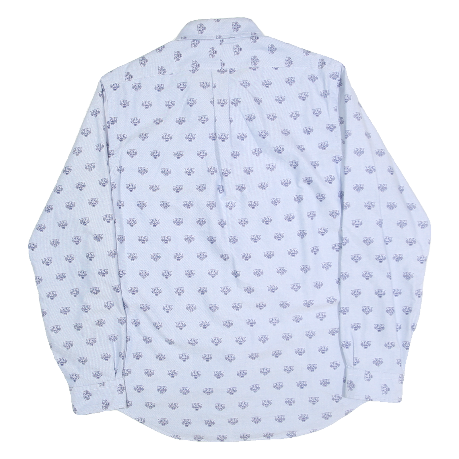 RALPH LAUREN Mens Blue Cotton Blend Shirt L Button Down Collar Classic Fit