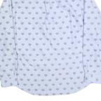 RALPH LAUREN Mens Blue Cotton Blend Shirt L Button Down Collar Classic Fit